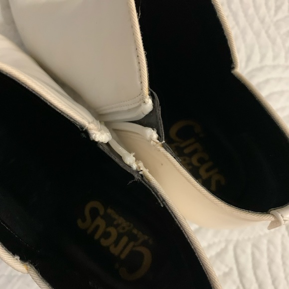Circus Sam Edelman White Booties Kitten Heel 8 - Picture 5 of 14